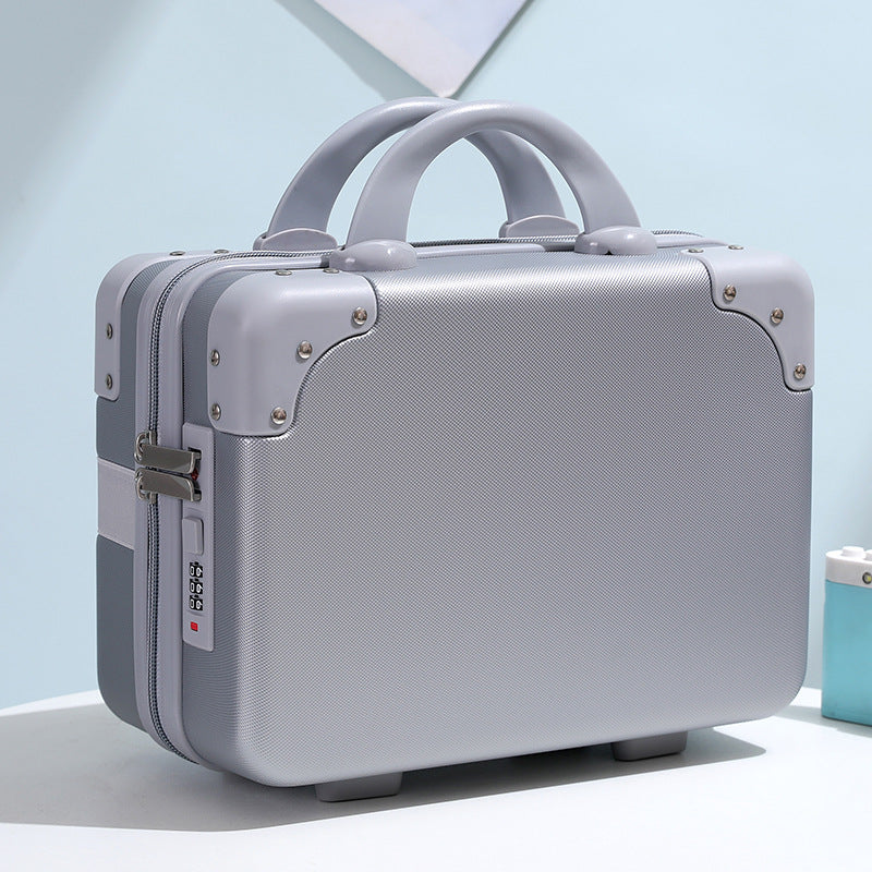hard-shell vanity carry cosmetic case with reinforced corners and combination lock Kalsten