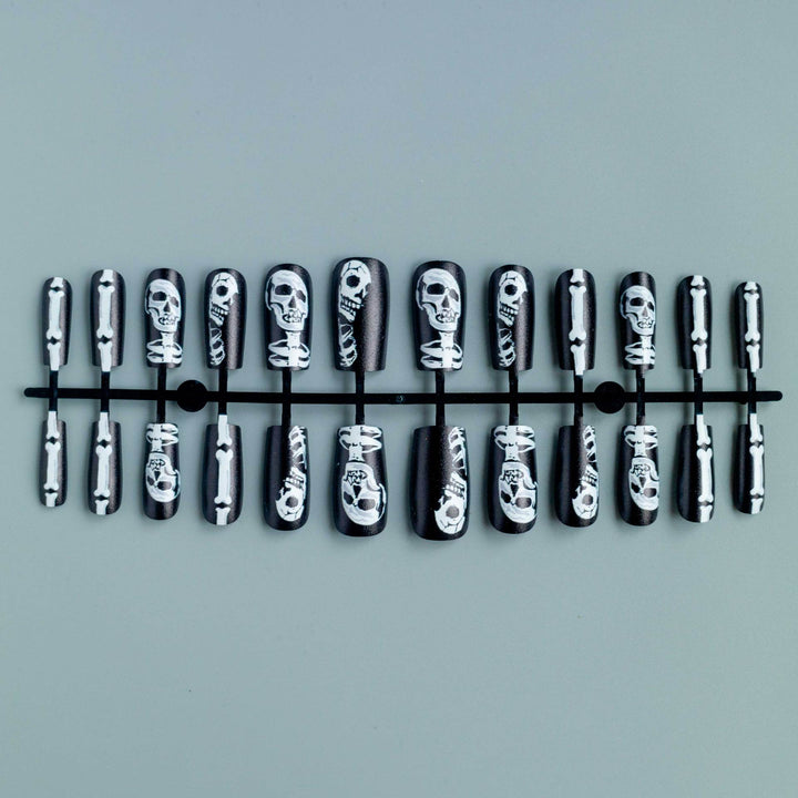 Halloween-Themed Skeleton Nail Art Kit