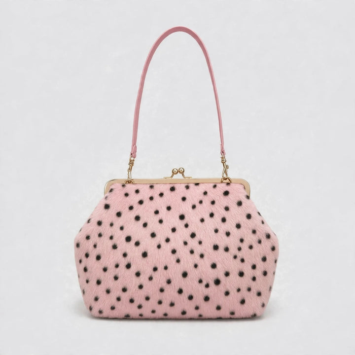 Polka Dot Fur Handbag