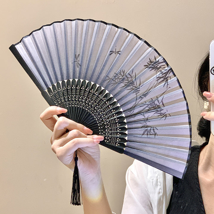 Hand fan with floral design Kalsten