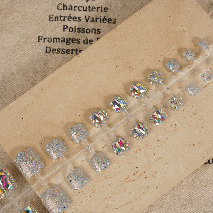 Glamorous Rhinestone-Enhanced Press-On Nail Art Set Kalsten