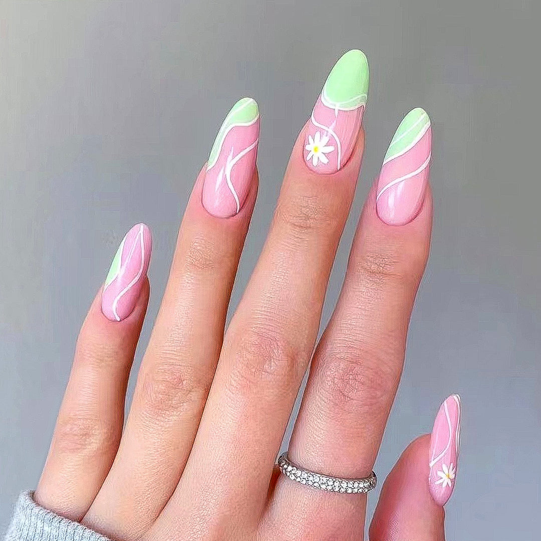 Artistic Stiletto Nail Art Design