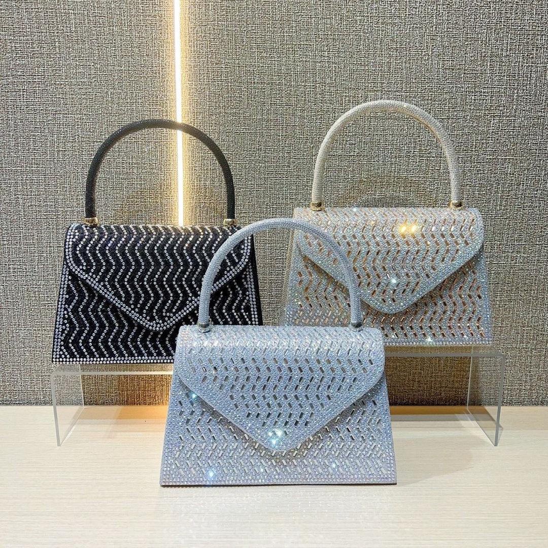 Rhinestone-Embellished Evening Handbag
