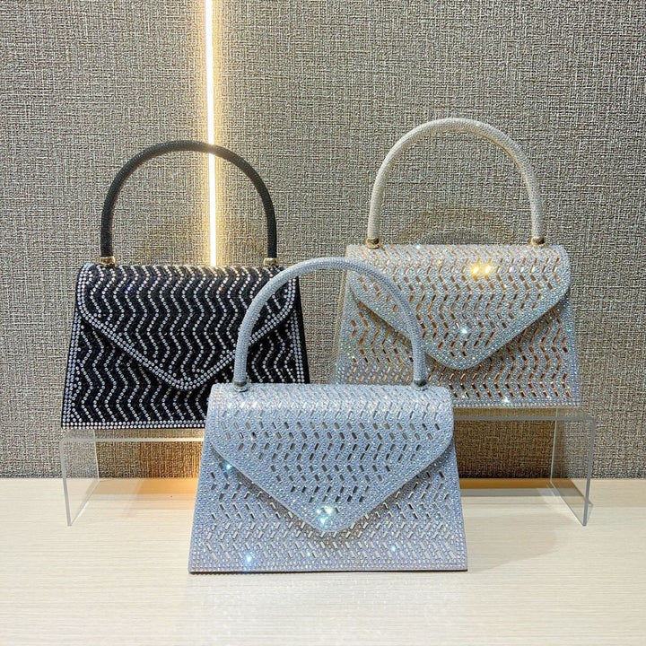 Rhinestone-Embellished Evening Handbag