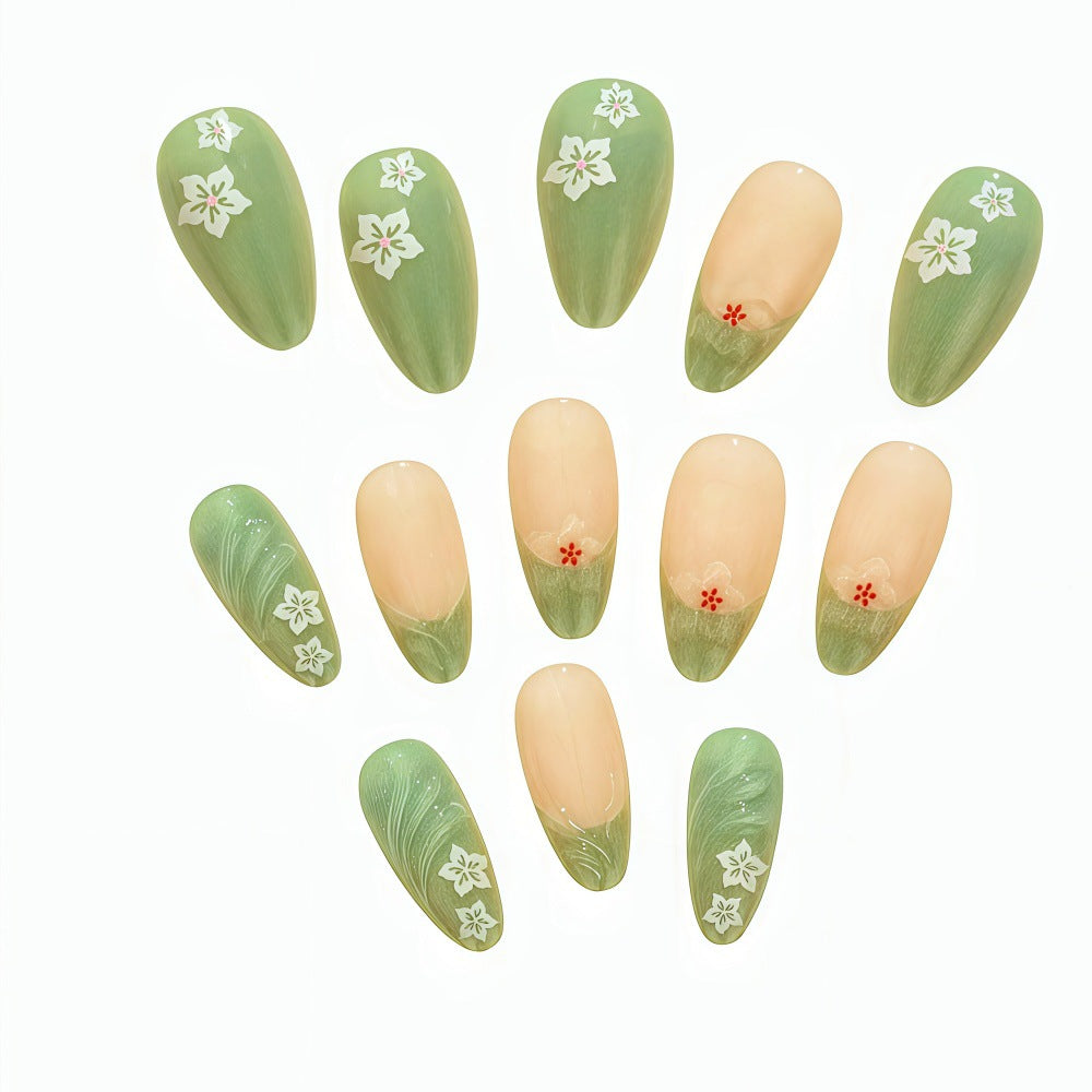 Artificial Nails Set with Filigree Flower Patterns Kalsten