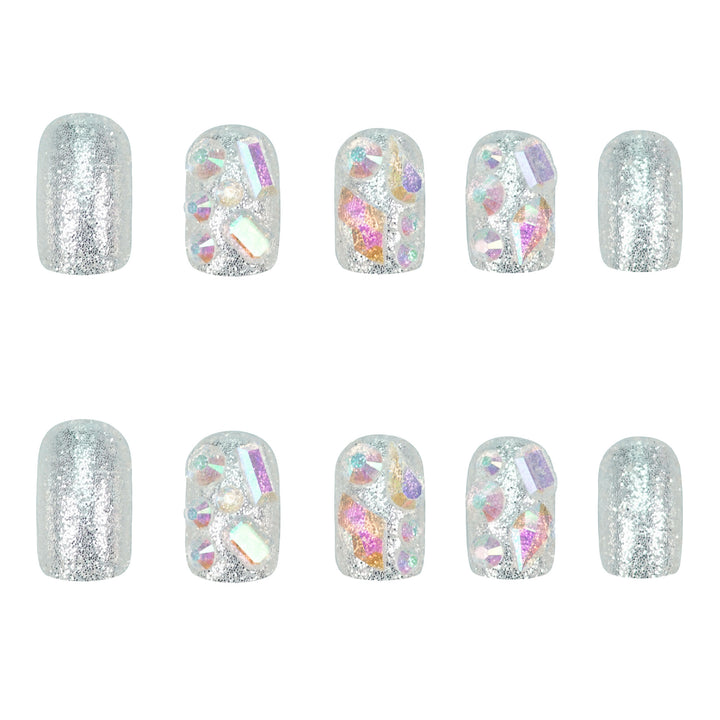 Glittery Gel Press-On Nail Set Kalsten