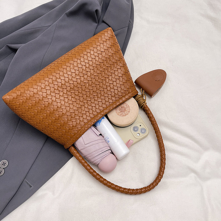 Handmade Woven Tote Bag with Removable Pouch