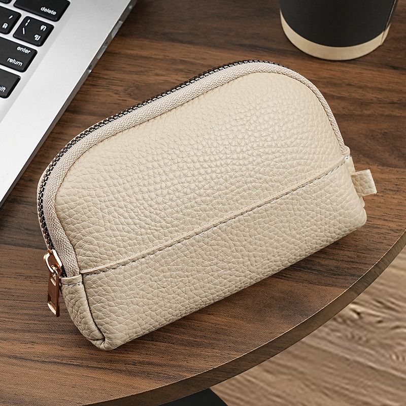 Premium Leather Zippered Cosmetic Pouch Kalsten