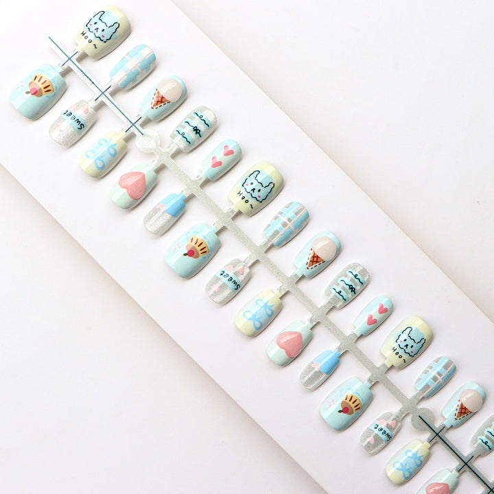 Playful Cartoon-Inspired Press-On Nail Set