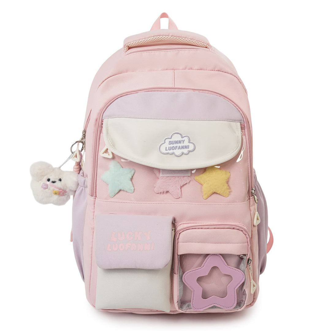 Deluxe Star-Embellished Casual Backpack Kalsten