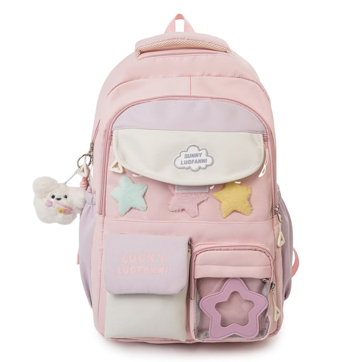 Deluxe Star-Embellished Casual Backpack Kalsten