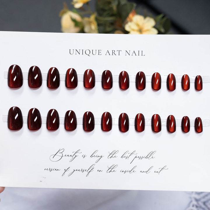 Glossy Press-On Nail Art Set