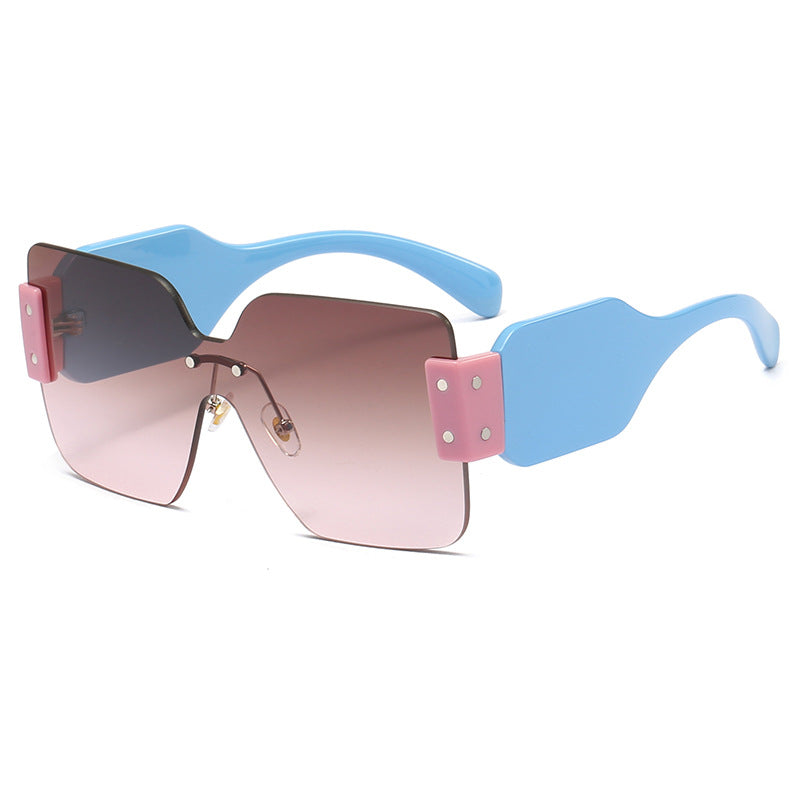 Women's fashionable flat sunglasses with creative design Kalsten