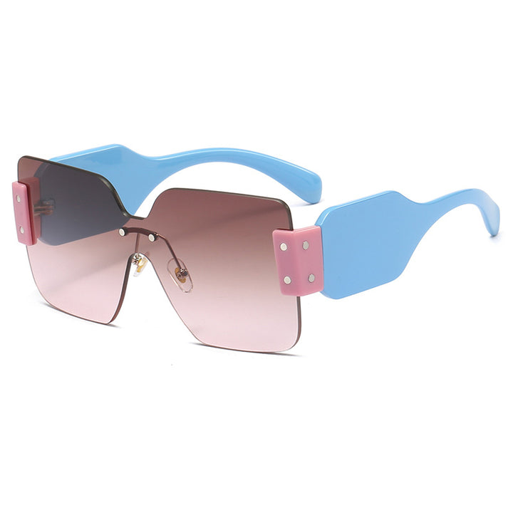 Women's fashionable flat sunglasses with creative design Kalsten