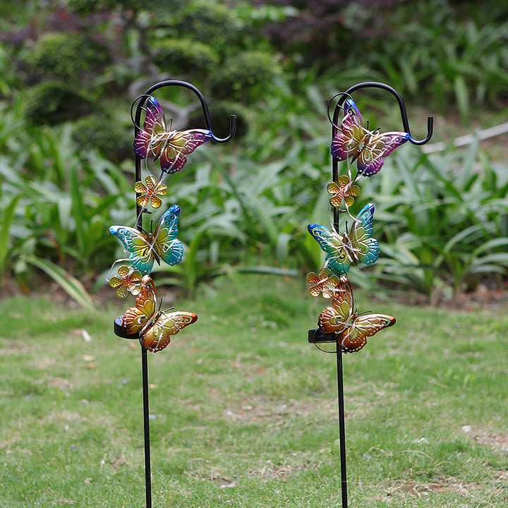 Solar LED Butterfly Garden Stake Decorative Metal Yard Ornament Kalsten