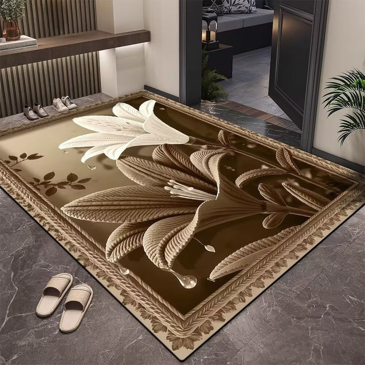 Elegant Floral Design Area Rug