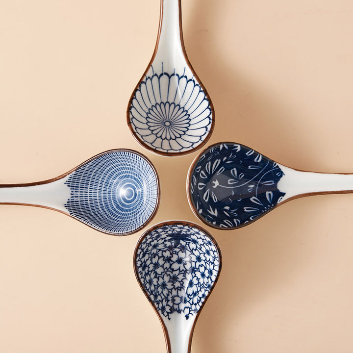 Artistic Ceramic Soup Spoons Set