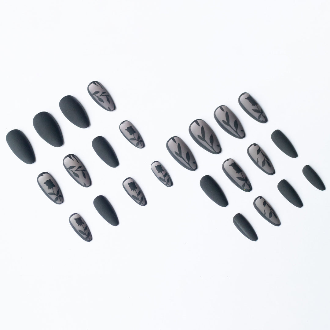 Artistic Floral-Inspired Nail Art Set