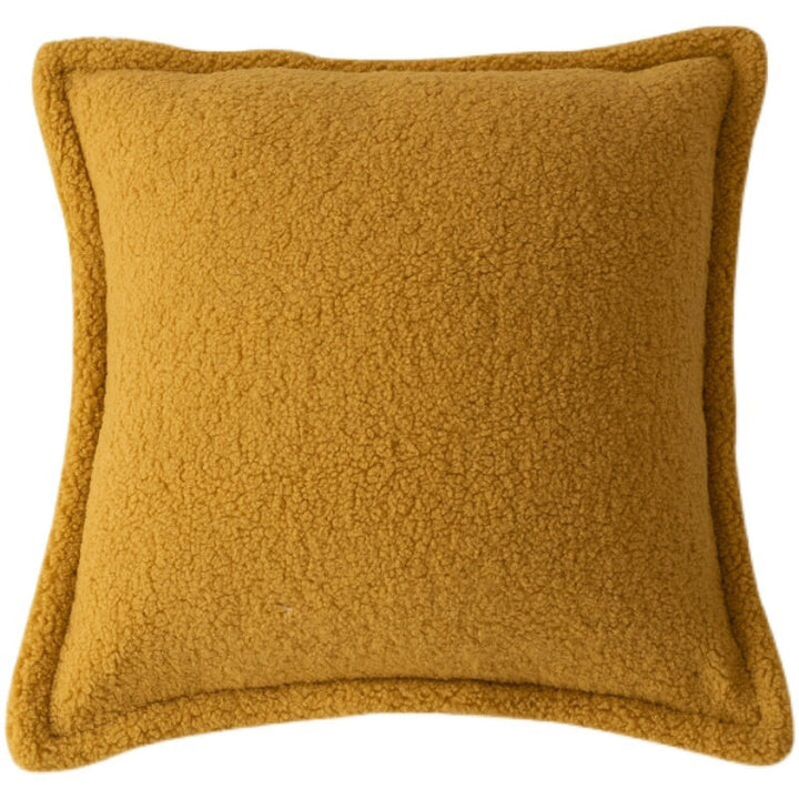 Decorative teddy fleece cushion with padded filling and piped seam