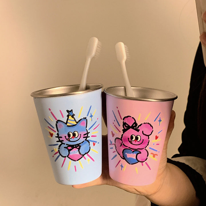 Insulated mug with cheerful bear motif Kalsten