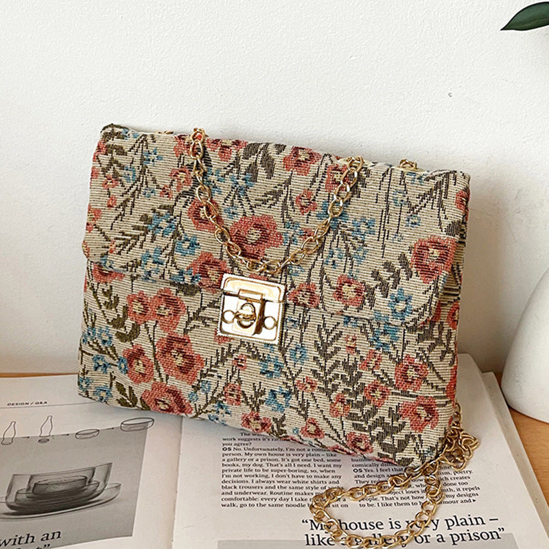Floral Patterned Evening Clutch