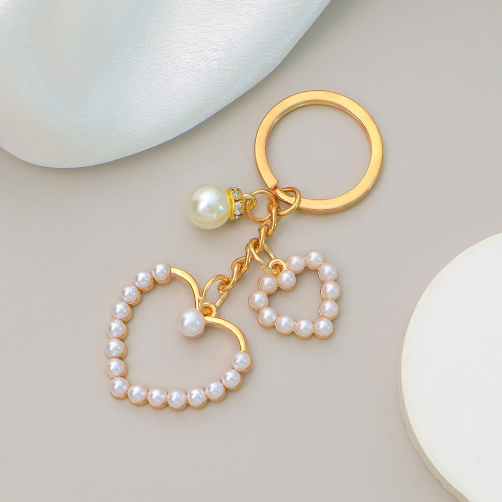Keychain with heart and flower motif Kalsten