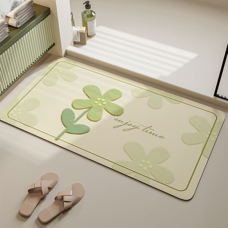Soft Floral Bath Mat Kalsten