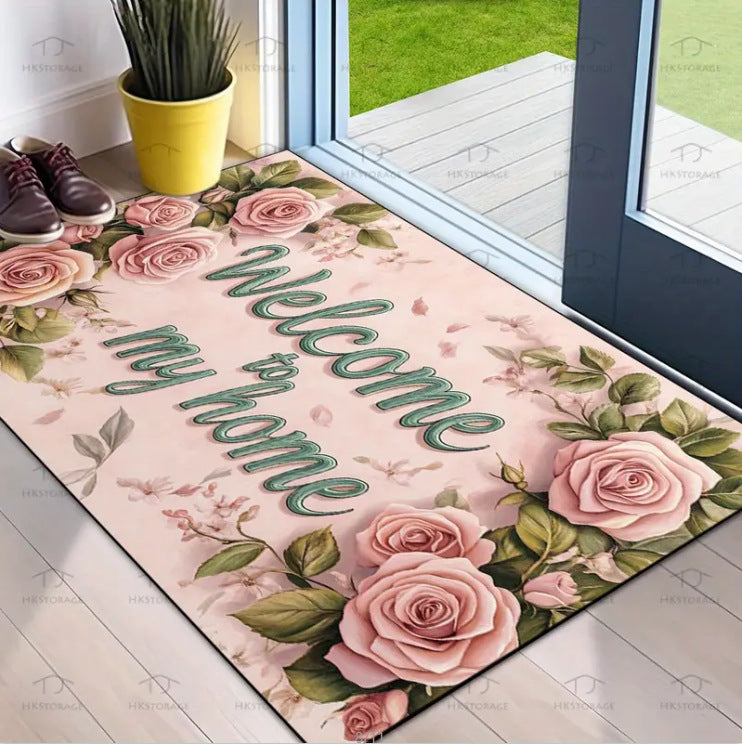 Decorative Floral Area Mat Kalsten