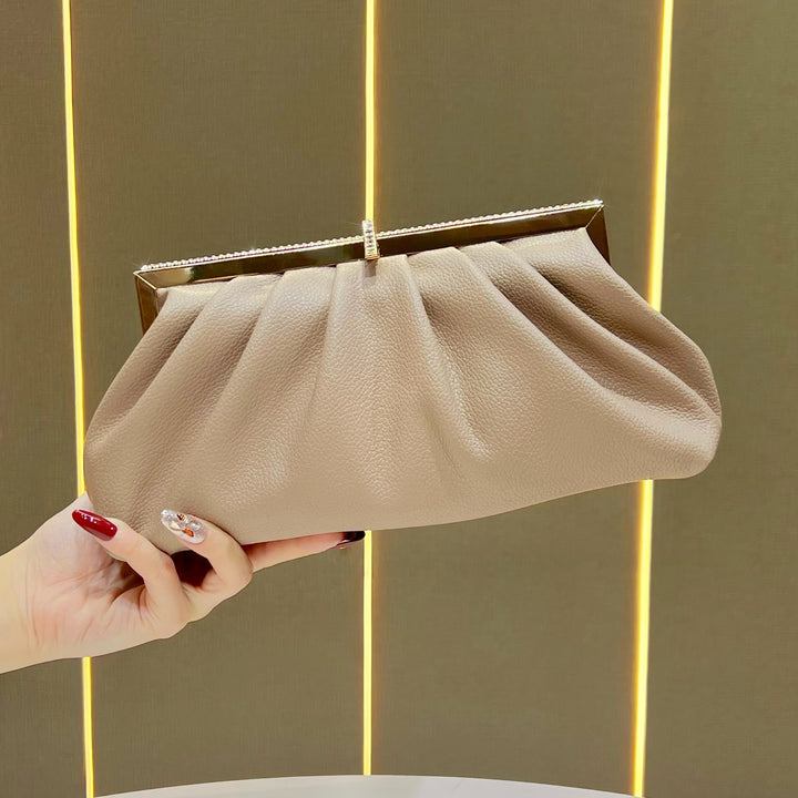 Pleated Textured Evening Clutch