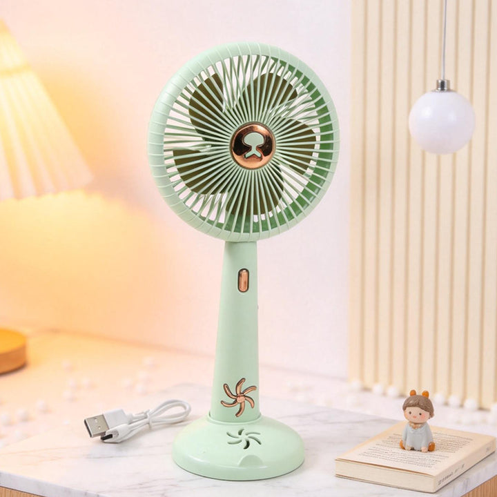 Unisex portable USB table fan with three-speed performance, adjustable head, and rechargeable battery Kalsten