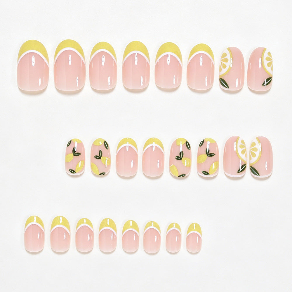 Citrus-Inspired Nail Art Design Kalsten