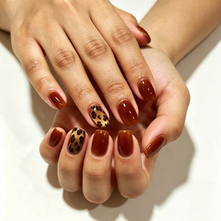 Glamorous Animal Print Press-On Nail Set Kalsten