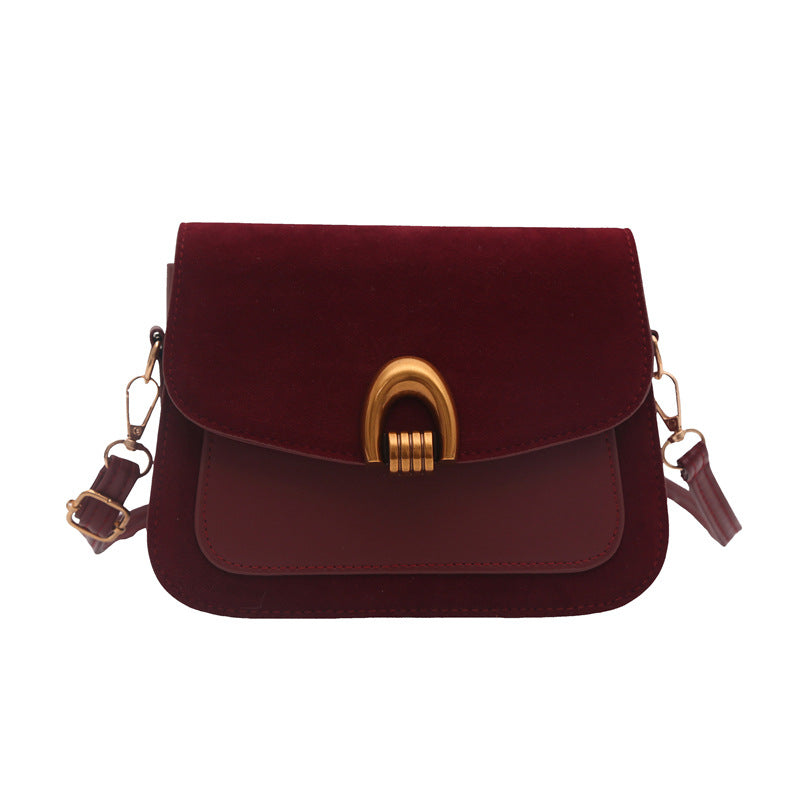 Elegant Suede Crossbody Handbag