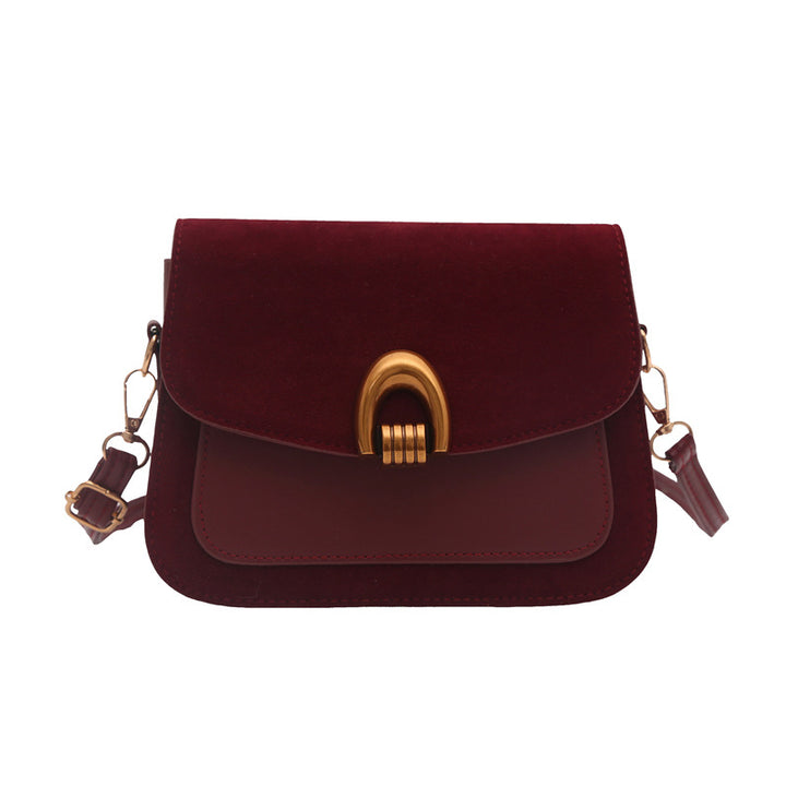 Elegant Suede Crossbody Handbag