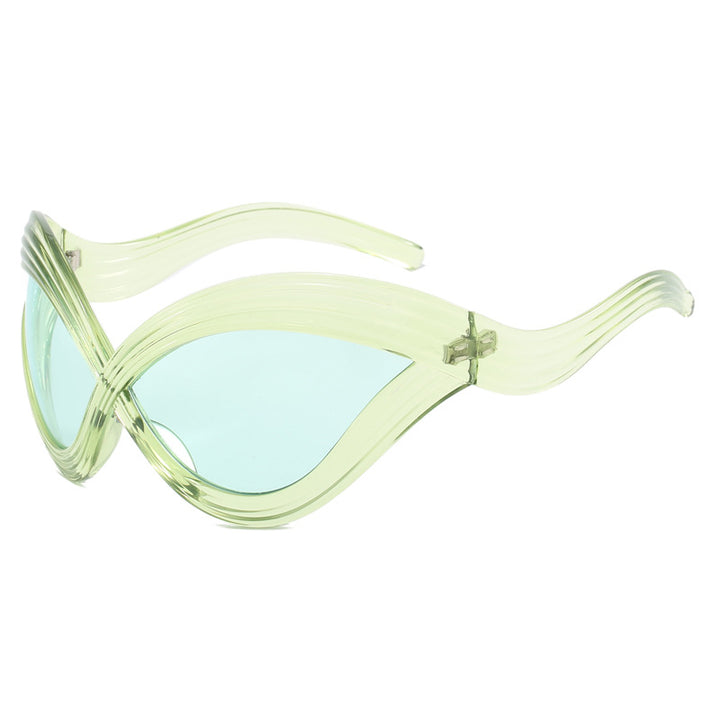 Women trendy designer sunglasses with curved frame Kalsten