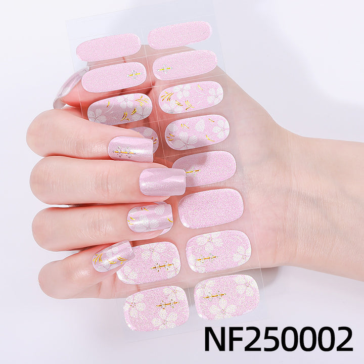 Elegant Floral Gel Nail Wraps