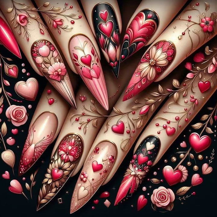 Romantic Floral Nail Art Design Kalsten