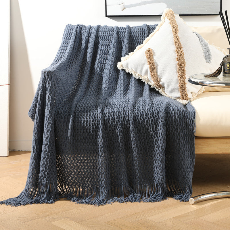Cozy Knitted Throw Blanket Kalsten