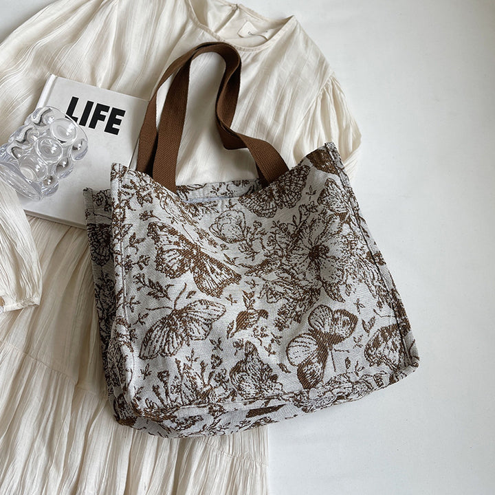 Eco-Friendly Floral Print Tote Bag