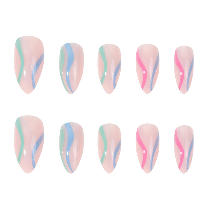 Artistic Abstract Pattern Nail Art Kalsten