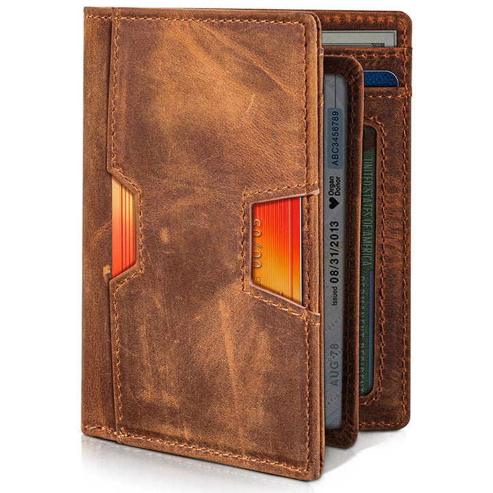 Slim RFID-Blocking Leather Cardholder Kalsten
