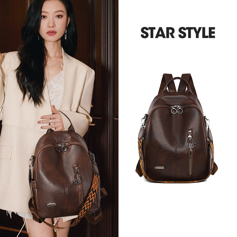 Casual Leather Backpack Kalsten