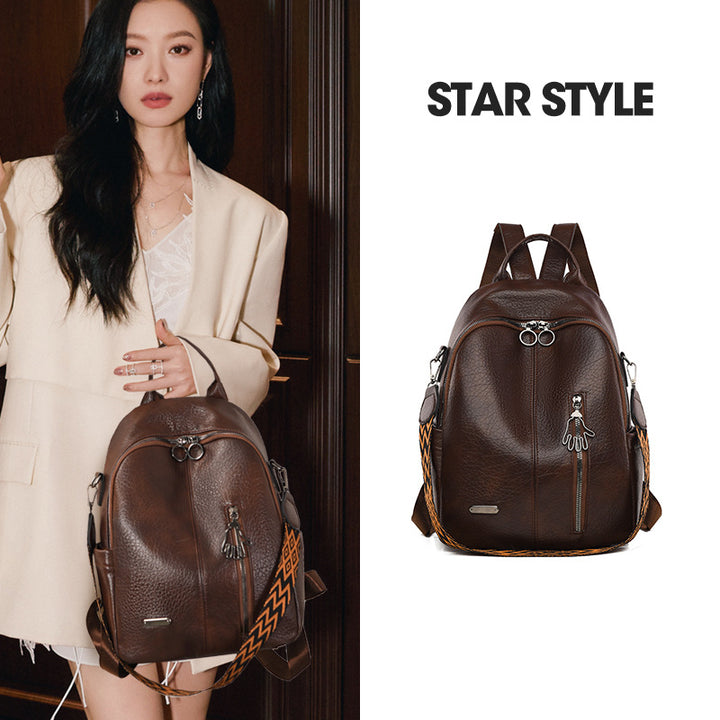 Casual Leather Backpack Kalsten