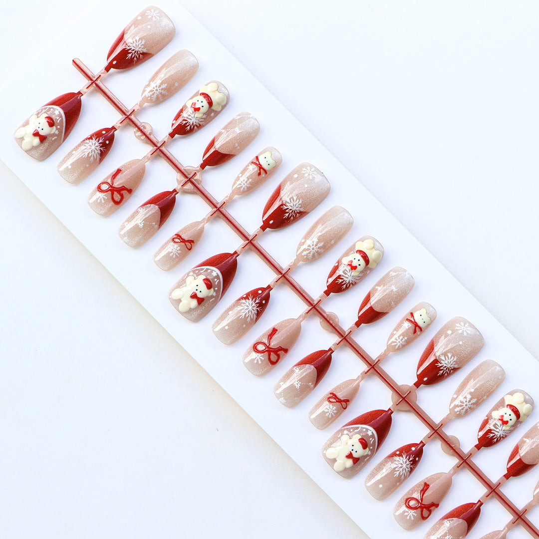 Holiday-Themed Decorative Press-On Nails