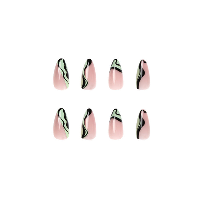 Artful Nail Art with Gentle Wave Patterns Kalsten