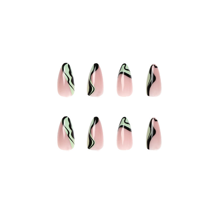 Artful Nail Art with Gentle Wave Patterns Kalsten