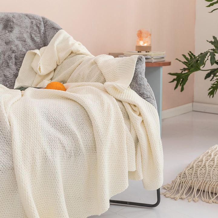Textured Knit Throw Blanket
