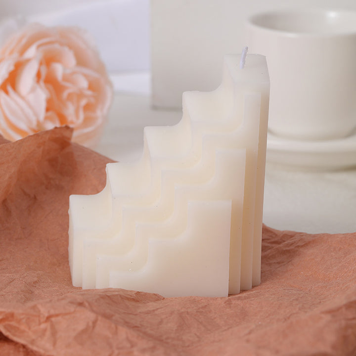Sculptural Wavy Arch & S‑Form Decorative Tabletop Candle Collection