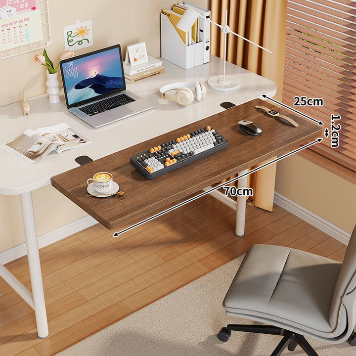 Long Under-Desk Pull-Out Sliding Keyboard and Work Surface Shelf