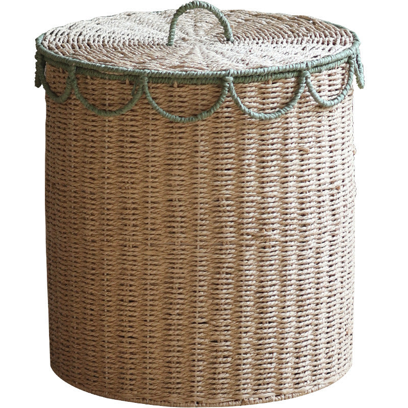 Handmade storage basket with lid Kalsten